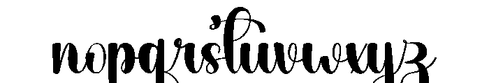 Script Smooth Font LOWERCASE