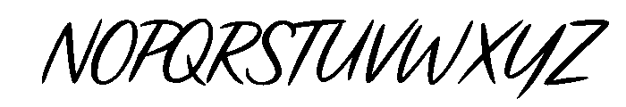 ScriptNjegrak-Regular Font UPPERCASE