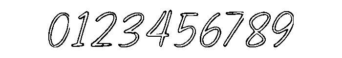 Scripted_Outline Font OTHER CHARS