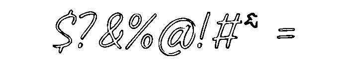 Scripted_Outline Font OTHER CHARS