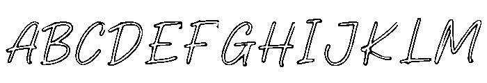 Scripted_Outline Font UPPERCASE