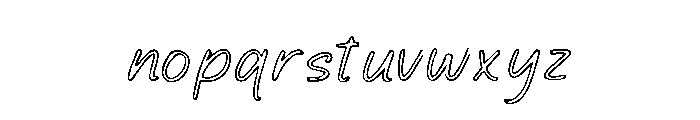 Scripted_Outline Font LOWERCASE