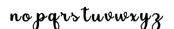 Scripted Font LOWERCASE