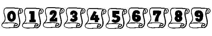 Scroll Font OTHER CHARS