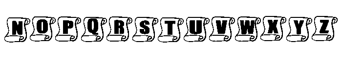 Scroll Font LOWERCASE