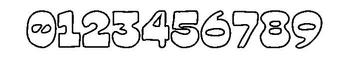 Scrumble Outline Font OTHER CHARS