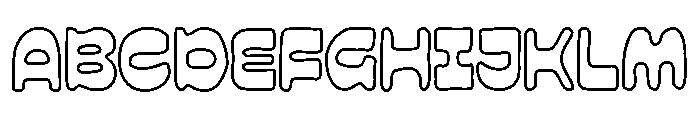 Scrumble Outline Font UPPERCASE