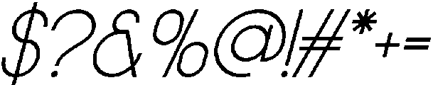 SCIENTIFIC MILESTONE REGULAR ITALIC otf (400) Font OTHER CHARS