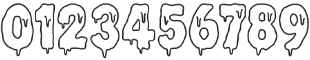 Scary Drip Outline otf (400) Font OTHER CHARS