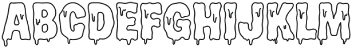 Scary Drip Outline otf (400) Font UPPERCASE
