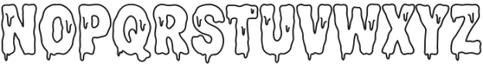 Scary Drip Outline otf (400) Font UPPERCASE