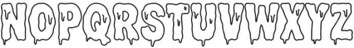 Scary Drip Outline otf (400) Font LOWERCASE