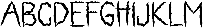 Scary Regular otf (400) Font UPPERCASE