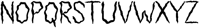 Scary Regular otf (400) Font LOWERCASE