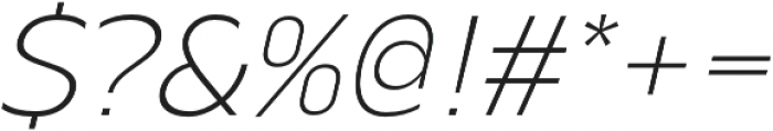 Scatio ExtraLight Italic otf (200) Font OTHER CHARS