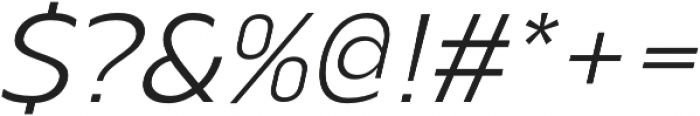Scatio Light Italic otf (300) Font OTHER CHARS