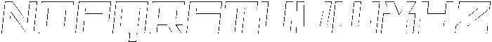 Scendero Outline Italic otf (400) Font UPPERCASE