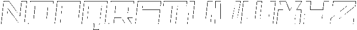 Scendero Outline Italic otf (400) Font LOWERCASE