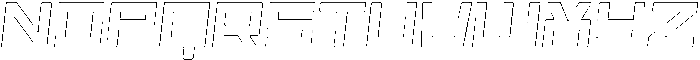 Scendero Rounded Outline Italic otf (400) Font UPPERCASE