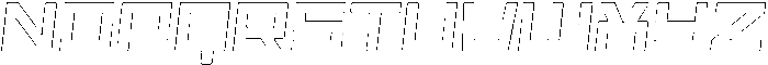 Scendero Rounded Outline Italic otf (400) Font LOWERCASE