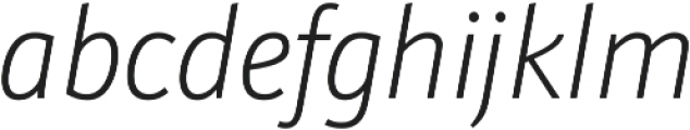 Schnebel Sans Pro Cond Thin Italic otf (100) Font LOWERCASE