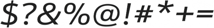 Schnebel Sans Pro Expand Italic otf (400) Font OTHER CHARS