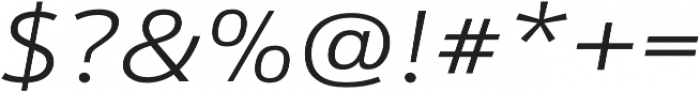 Schnebel Sans Pro Expand Light Italic otf (300) Font OTHER CHARS