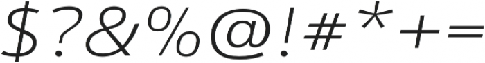 Schnebel Sans Pro Expand Thin Italic otf (100) Font OTHER CHARS