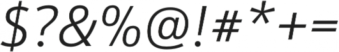 Schnebel Sans Pro Light Italic otf (300) Font OTHER CHARS