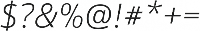 Schnebel Sans Pro Thin Italic otf (100) Font OTHER CHARS