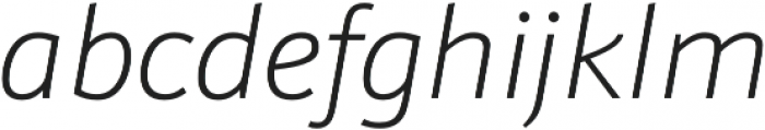 Schnebel Sans Pro Thin Italic otf (100) Font LOWERCASE