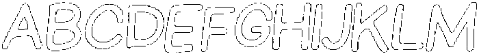 Schoolboy Brush Outline Italic otf (400) Font UPPERCASE