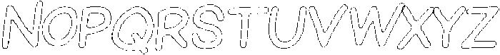 Schoolboy Brush Outline Italic otf (400) Font UPPERCASE
