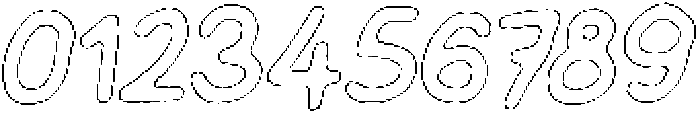 Schoolboy Chalk Outline Italic otf (400) Font OTHER CHARS