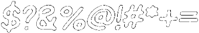 Schoolboy Chalk Outline Italic otf (400) Font OTHER CHARS