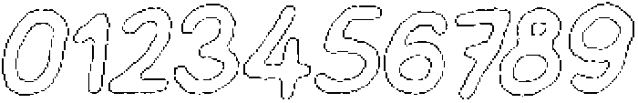 Schoolboy Eroded Outline Italic otf (400) Font OTHER CHARS