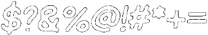 Schoolboy Eroded Outline Italic otf (400) Font OTHER CHARS