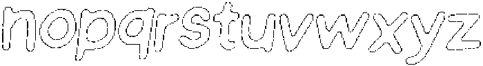 Schoolboy Eroded Outline Italic otf (400) Font LOWERCASE