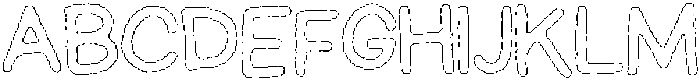 Schoolboy Eroded Outline otf (400) Font UPPERCASE