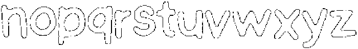 Schoolboy Eroded Outline otf (400) Font LOWERCASE