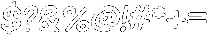 Schoolboy Graphite Outline Italic otf (400) Font OTHER CHARS