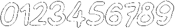 Schoolboy Rough Outline Italic otf (400) Font OTHER CHARS