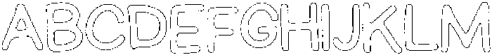 Schoolboy Rough Outline otf (400) Font UPPERCASE