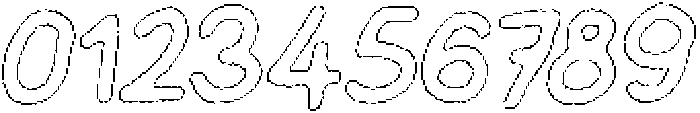 Schoolboy Wax Outline Italic otf (400) Font OTHER CHARS