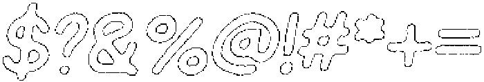 Schoolboy Wax Outline Italic otf (400) Font OTHER CHARS