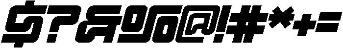 Science Existed Bold Italic otf (700) Font OTHER CHARS