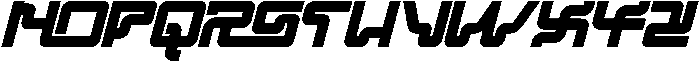 Science Existed Bold Italic otf (700) Font UPPERCASE