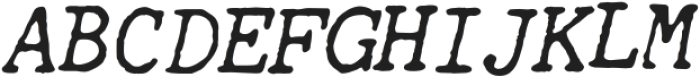 ScienceTypewriter-Italic otf (400) Font UPPERCASE