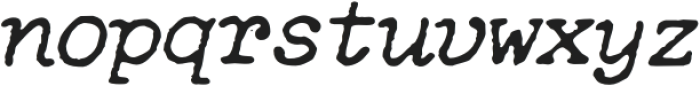 ScienceTypewriter-Italic otf (400) Font LOWERCASE