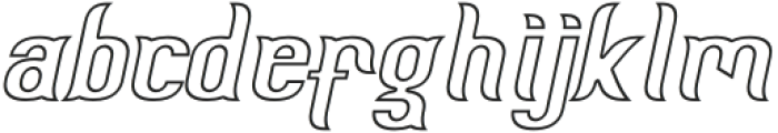 Scientist Castle Outline Italic otf (400) Font LOWERCASE